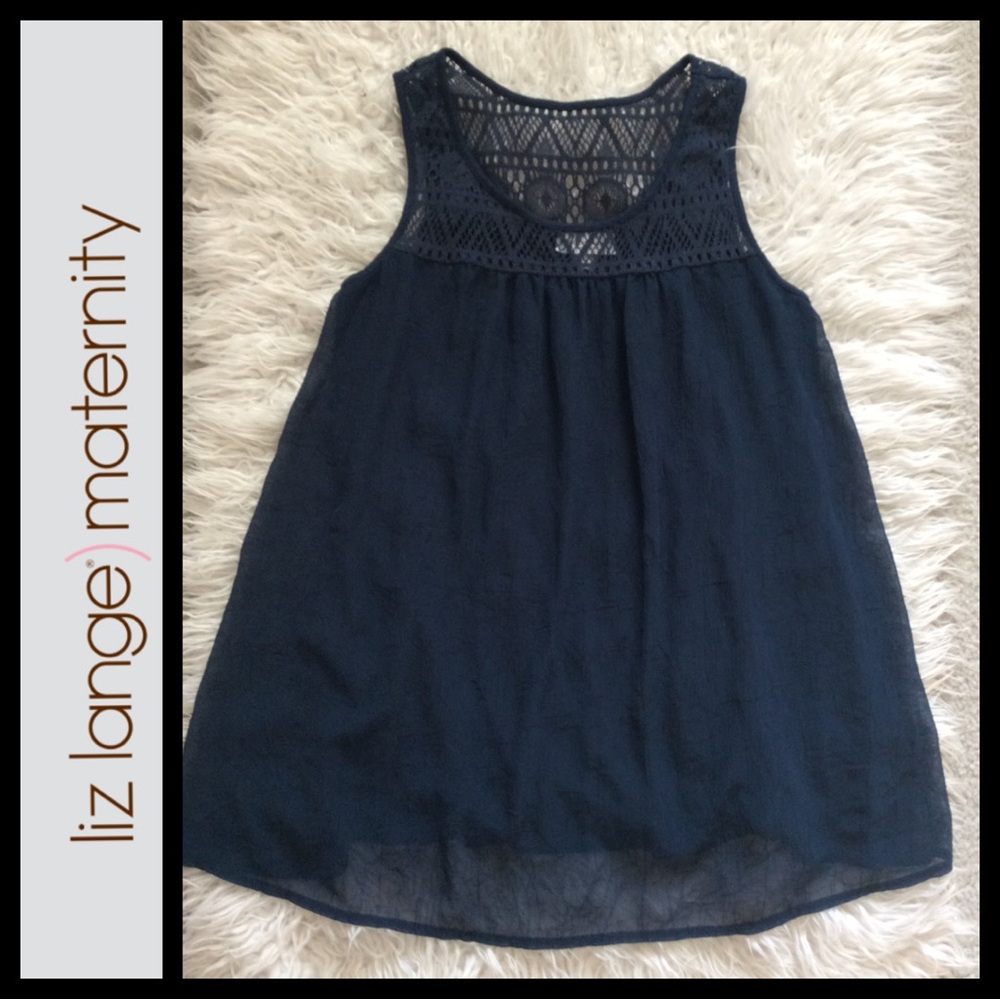 Liz Lange Maternity Crochet Tank Top
